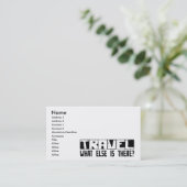 Reis wat er anders is? visitekaartje (Staand voorkant)