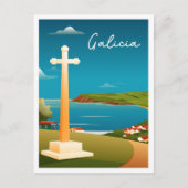 Reis Waterverf Galicië Spanje Briefkaart (Voorkant)