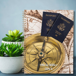 Reis Wereldkaart Paspoort Kompas Stijlvol Planner