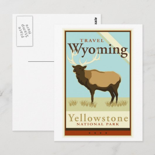 Reis Wyoming Briefkaart (Voorkant / Achterkant)