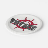 Reis, zee papieren bordje (Gekanteld)