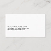 Reis Zomer Vakantie | Paspoort Vliegtuig Vlucht Visitekaartje (Achterkant)