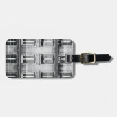 Reis | Zwart-wit gebouw in Parijs Bagagelabel (Voorkant horizontaal)