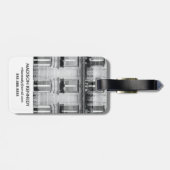 Reis | Zwart-wit gebouw in Parijs Bagagelabel (Achterkant horizontaal)