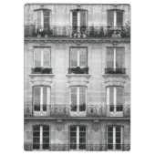 Reis | Zwart-wit  gebouw in Parijs Klembord (Achterkant)