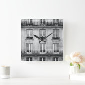 Reis | Zwart-wit  gebouw in Parijs Vierkante Klok (Huis)