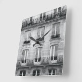 Reis | Zwart-wit  gebouw in Parijs Vierkante Klok (Hoek)