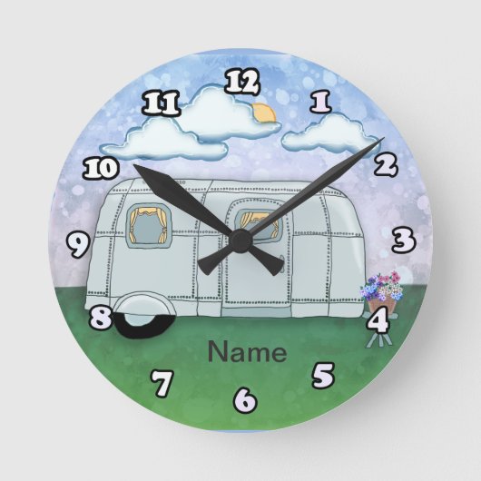 Reisaanhanger  ronde klok (Voorkant)