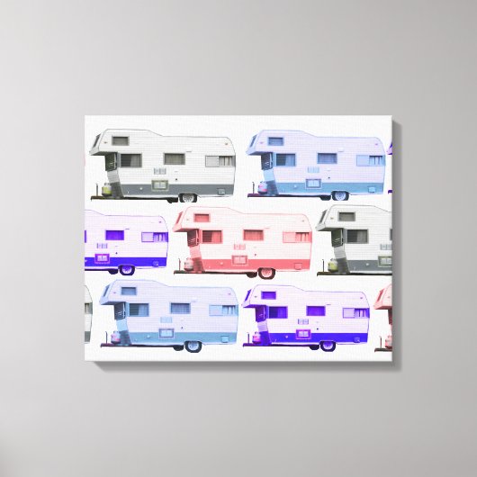 Reisaanhangwagen  canvas afdruk (Voorkant)