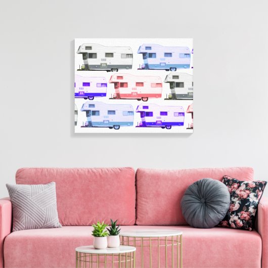Reisaanhangwagen  canvas afdruk (Insitu (Woonkamer))