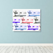 Reisaanhangwagen  canvas afdruk (Insitu (Houten vloer))