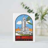Reisadvertentie in het  stadhuis Los Angeles Briefkaart (Staand voorkant)