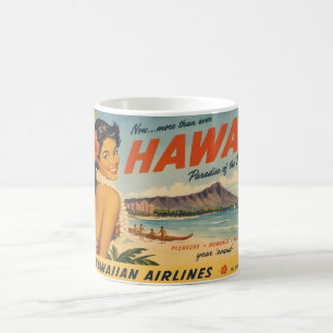 Reisadvertentie in vintage stijl Hawaï Koffiemok