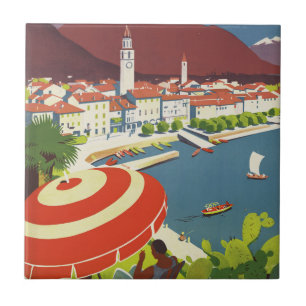 Reisadvertentie Kunst uit het verleden Zwitserland Tegeltje
