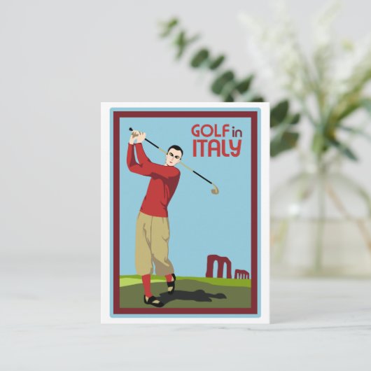 Reisadvertentie met de Reisstijl Golf van de jaren Briefkaart (Staand voorkant)