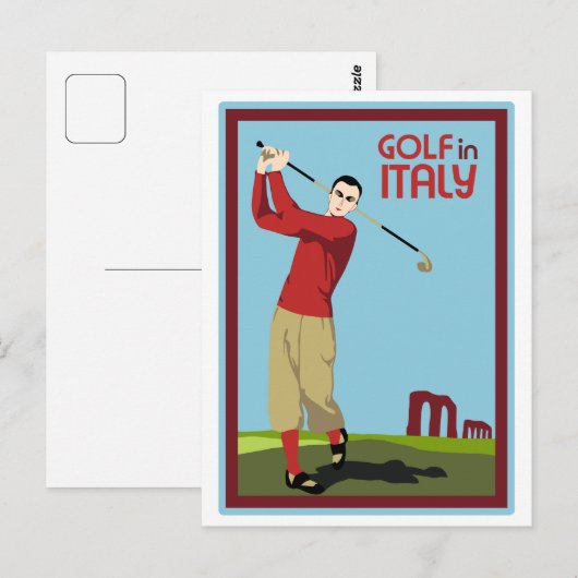 Reisadvertentie met de Reisstijl Golf van de jaren Briefkaart (Voorkant / Achterkant)