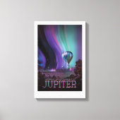 Reisadvertentie Science-Fiction, Planeet Jupiter Canvas Afdruk (Voorkant)
