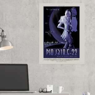 Reisadvertentie Science-Fiction, Planeet PSO J318. Folie Afdrukken