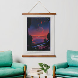 Reisadvertentie Science-Fiction, Planeet Trapist-1 Hangend Wandkleed