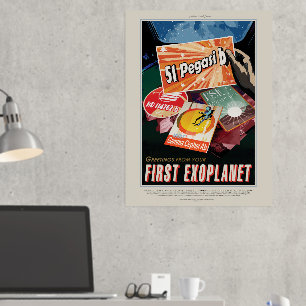 Reisadvertentie uit de Science Fiction, Planeet 51 Folie Afdrukken