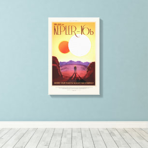 Reisadvertentie uit de Science Fiction, Planeet Ke Canvas Afdruk