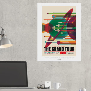 Reisadvertentie uit de sciencefiction, The Grand T Folie Afdrukken