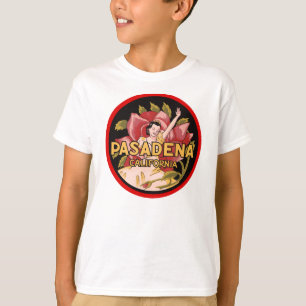 Reisadvertentie voor Retro Pasadena California T-shirt