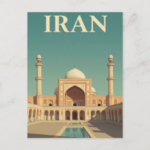 Reisaffiche Oude Stijl Iran Moskee Kunst Briefkaart