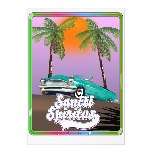 reisaffiche sancti spiritus Cuba. Foto Afdruk (Voorkant)