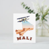 Reisaffiche vintage Mali kaart (Staand voorkant)