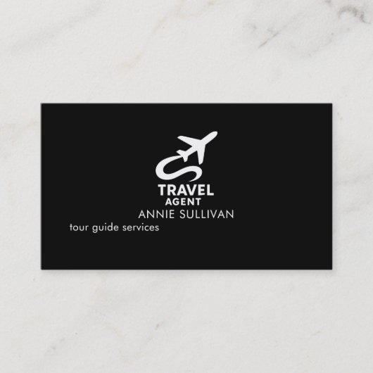 Reisagent Black Visitekaartje (Voorkant)
