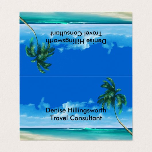 Reisagent Consultant Visitekaartje (Buitenkant ongevouwen)