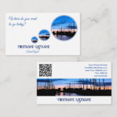 Reisagent dreamy sky sailing marina sunset visitekaartje (Voorkant / Achterkant)
