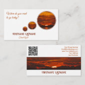 Reisagent dreamy sky sea strand sunset visitekaartje (Voorkant / Achterkant)