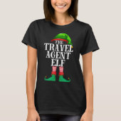 Reisagent Elf Matching Family Kerstmis Pajama T-shirt (Voorkant)