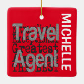 Reisagent Extraordinaire CUSTOM Keramisch Ornament (Achterkant)