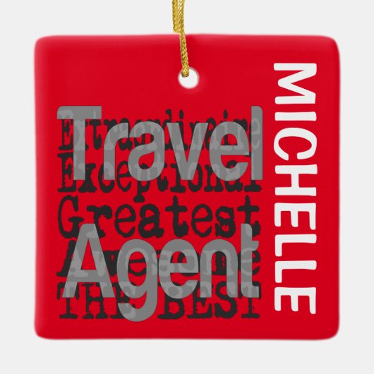 Reisagent Extraordinaire CUSTOM Keramisch Ornament (Voorkant)