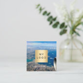 Reisagent foto QR code sociale media Vierkante Visitekaartje (Staand voorkant)