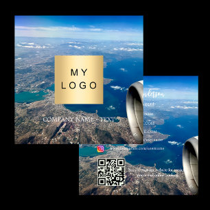 Reisagent foto QR code sociale media Vierkante Visitekaartje