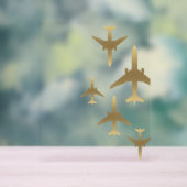 Reisagent Gold Vliegtuigen Acryl Bord (Neutraal)