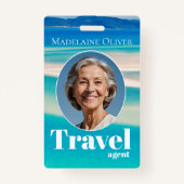 Reisagent ID Blue Ocean Beach Medewerker Badge (Voorkant)