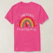 Reisagent Juneteenth Celebrating Black Freedom T-shirt (Design voorkant)