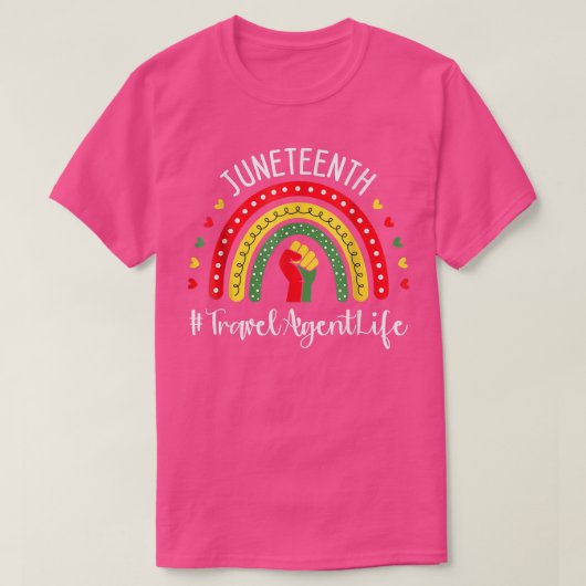 Reisagent Juneteenth Celebrating Black Freedom T-shirt (Design voorkant)