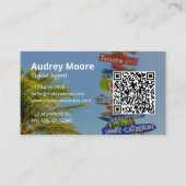 Reisagent Logo Qr Code Minimalistisch Visitekaartje (Voorkant)