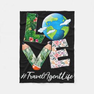 Reisagent Love World Earth Day redt de planeet Fleece Deken