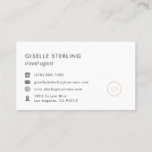 Reisagent Luxe Zwart Elegant Modern Visitekaartje (Achterkant)