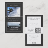 Reisagent met QR-code Visitekaartje (Voorkant / Achterkant)