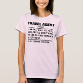 Reisagent Noun Definition Tourist Assistant T-shirt (Voorkant)