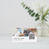 Reisagent QR Code Logo Social Media Visitekaartje (Staand voorkant)