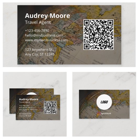 Reisagent QR-code Visitekaartje